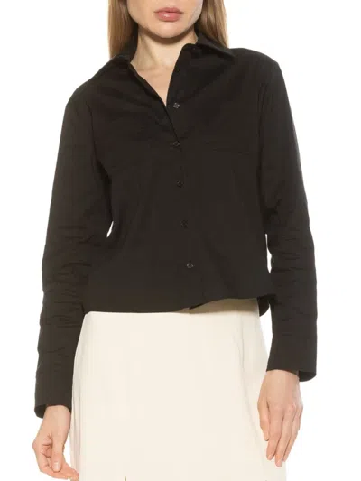 Alexia Admor Women's Roxanne Long Sleeve Shirt In Black
