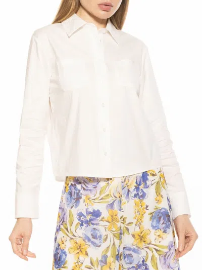 Alexia Admor Women's Roxanne Long Sleeve Shirt In Ivory