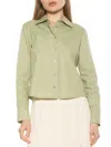 Alexia Admor Women's Roxanne Long Sleeve Shirt In Sage