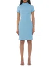 Alexia Admor Sadee Draped Mockneck Sheath Dress In Halogen Blue