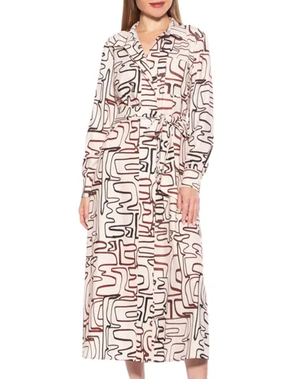 Alexia Admor Women's Safiya Belted Midi Shirt Dress In Multi