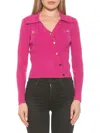 Alexia Admor Women's Sam Rib Knit Collared Top In Magenta