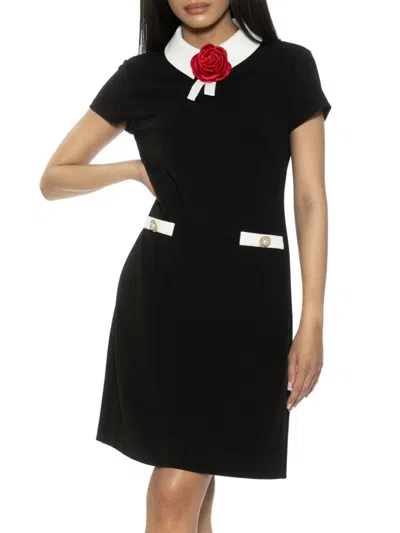 Alexia Admor Women's Sandra Rose Collar Shift Dress In Black