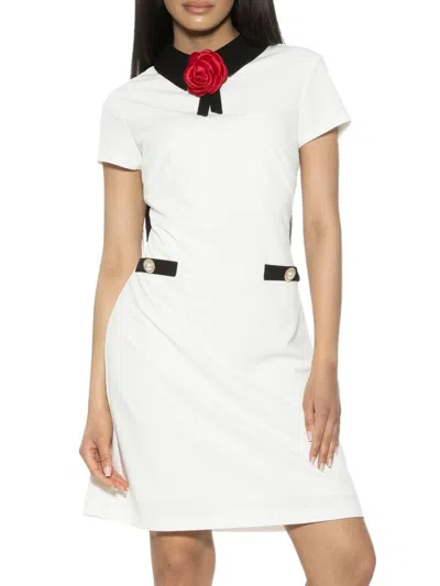 Alexia Admor Women's Sandra Rose Collar Shift Dress In Ivory