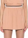 Alexia Admor Lena Stripe Short Sleeve Polo Sweater In Almond