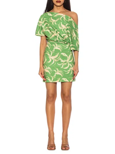 Alexia Admor Women's Suri Draped Mini Dress In Green