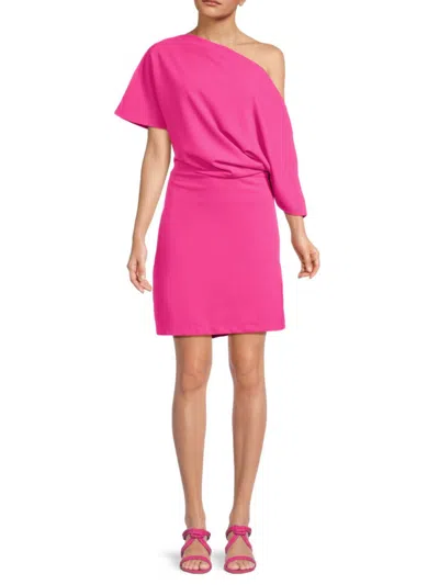 Alexia Admor Women's Suri Draped Mini Dress In Hot Pink