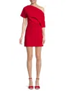 Alexia Admor Suri Draped One-shoulder Minidress In Red