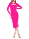 Alexia Admor Women's Tanya Twist Front Midi Bodycon Dress In Magenta