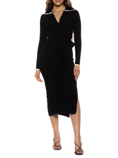 Alexia Admor Women's Tatiana Slit Bodycon Midi Dress In Black