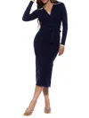 Alexia Admor Women's Tatiana Slit Bodycon Midi Dress In Navy