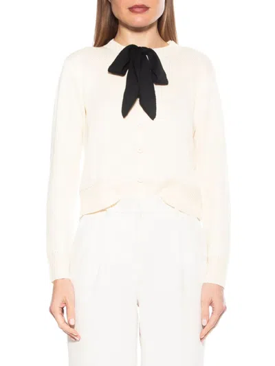 Alexia Admor Women's The Calix Bow Cardigan In Ivory