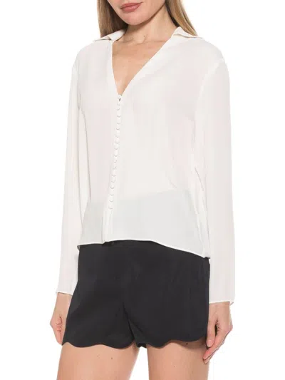 Alexia Admor Women's The Lori Button Up Blouse In Ivory