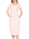 Alexia Admor Women's Vance Peplum Sheath Mini Dress In Pink Plaid