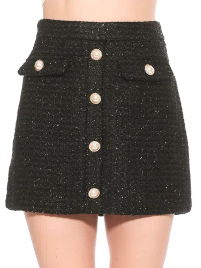 Alexia Admor Women's Wrenley Tweed Mini Skirt In Black