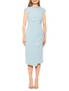 Alexia Admor Yoon Cap Sleeve Draped Sheath Dress In Blue