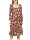 Alexia Admor Women's Zenaida Lace Trim Midi Dress In Ditzy Floral