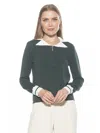 Alexia Admor Wyatt Long Sleeve Knit Sweater Top In Gold
