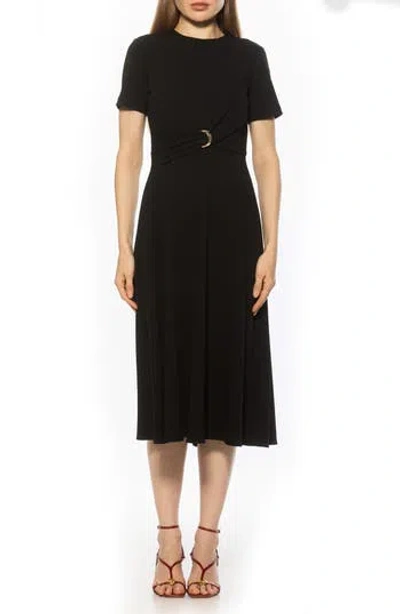 Alexia Admor Xi Gathered Waist Dress In Black