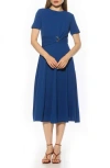 Alexia Admor Xi Gathered Waist Dress In Blue