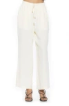 Alexia Admor Xila Linen-blend Wide Leg Pant In Ivory