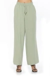 Alexia Admor Xila Linen-blend Wide Leg Pant In Sage