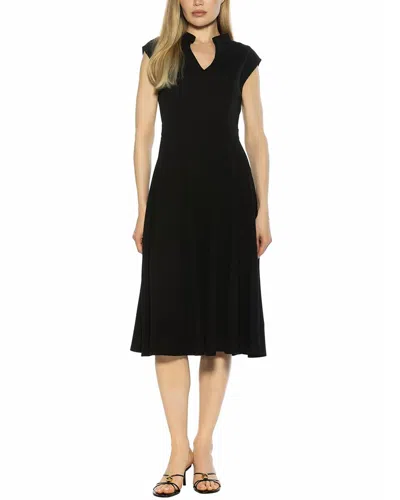 Alexia Admor Yara U Neck Fit & Flare Midi Dress In Black