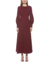 Alexia Admor Yesenia Long Sleeve Empire Waist Maxi Dress In Burgundy