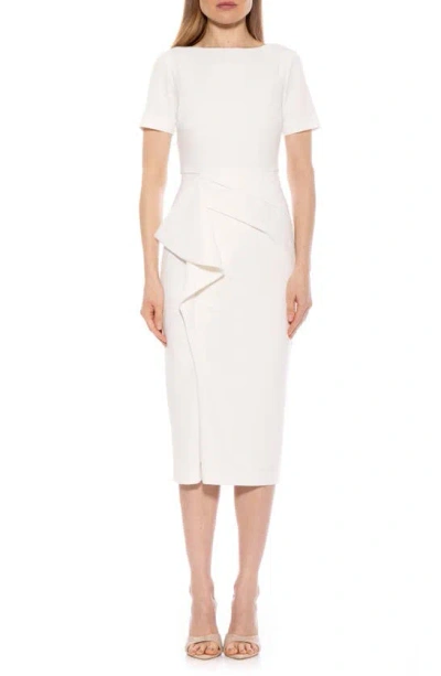 Alexia Admor Zayd Midi Sheath Dress In Ivory