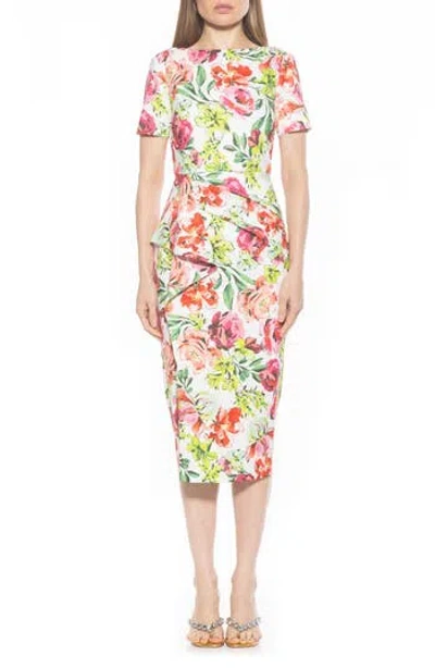 Alexia Admor Zayd Midi Sheath Dress In Large Floral