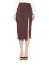 Alexia Admor Zayla Suede Skirt In Red