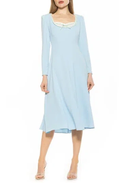 Alexia Admor Zenaida Fit And Flare Dress In Blue