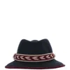 Alexia Alvarez De Toledo Handmade Wool Hat With Wide Brim And Rope Strap Detail In Black