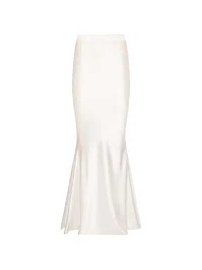 Alexia & Antonia Bias-cut Flared Maxi Skirt In Neutrals