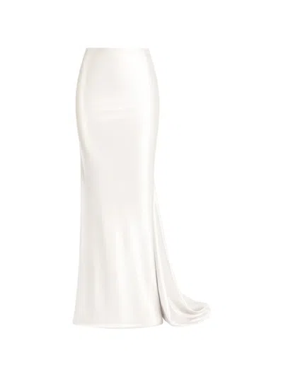 Alexia & Antonia Bias-cut Maxi Skirt In Neutral