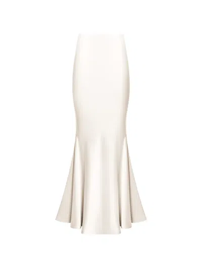 Alexia & Antonia Bias-cut Maxi Skirt In Neutral