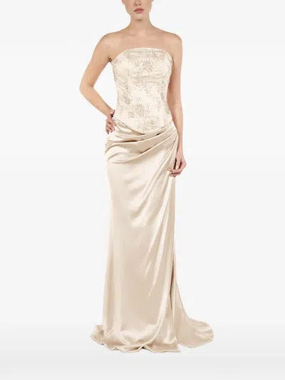 Alexia & Antonia Embellished Lace Top In Multi