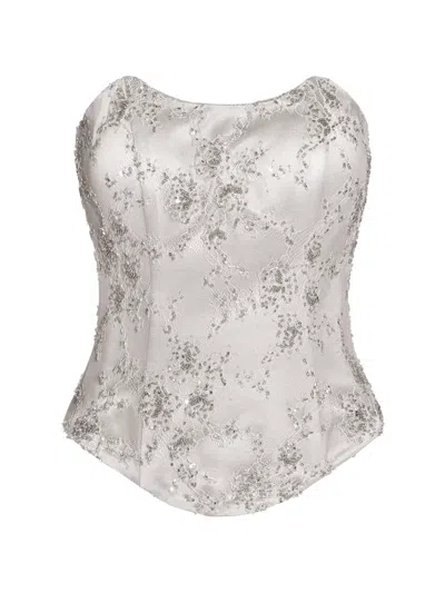 Alexia & Antonia Embellished Top In Neutral