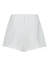 Alexia Bead-embellished Tailored Shorts In White