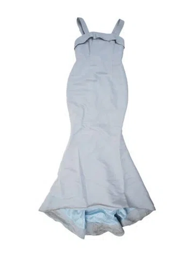 Pre-owned Alexia Maria Asymmetrical Long Dress In Blue