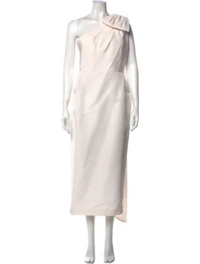 Pre-owned Alexia Maria One-shoulder Long Dress In White