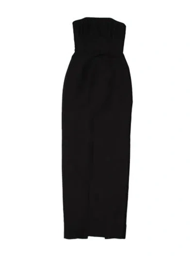 Pre-owned Alexia Maria Silk Long Dress In Black