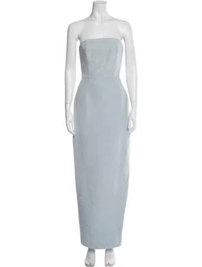 Pre-owned Alexia Maria Silk Long Dress In Blue