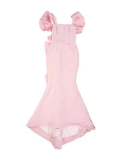 Pre-owned Alexia Maria Silk Long Dress In Pink