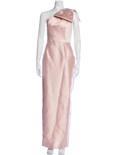 Pre-owned Alexia Maria Silk Long Dress W/ Tags In Pink