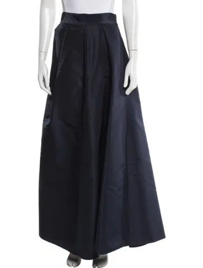 Pre-owned Alexia Maria Silk Long Skirt In Blue