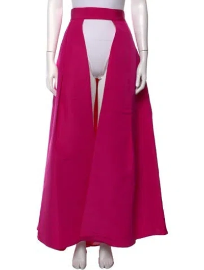 Pre-owned Alexia Maria Silk Long Skirt W/ Tags In Pink