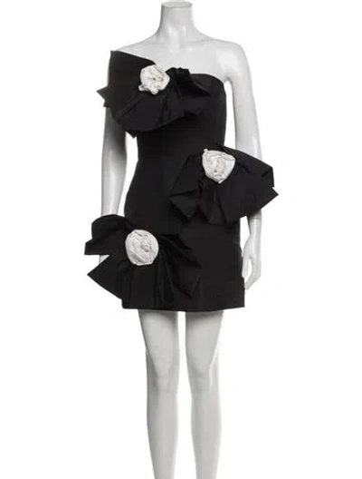 Pre-owned Alexia Maria Silk Mini Dress In Black