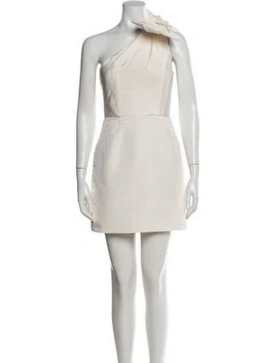 Pre-owned Alexia Maria Silk Mini Dress In Neutral
