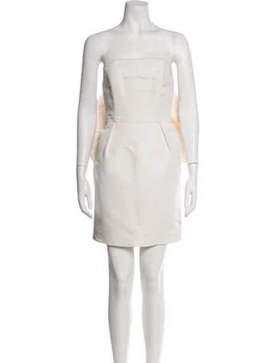 Pre-owned Alexia Maria Silk Mini Dress In Neutrals